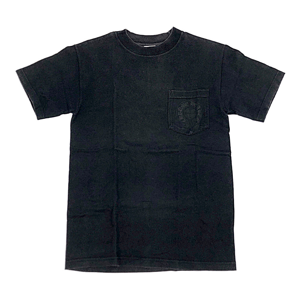 CHROME HEARTS クロムハーツ（原本無） バック セメタリー クロス プリント ポケット Tシャツ ブラック系 S【中古】