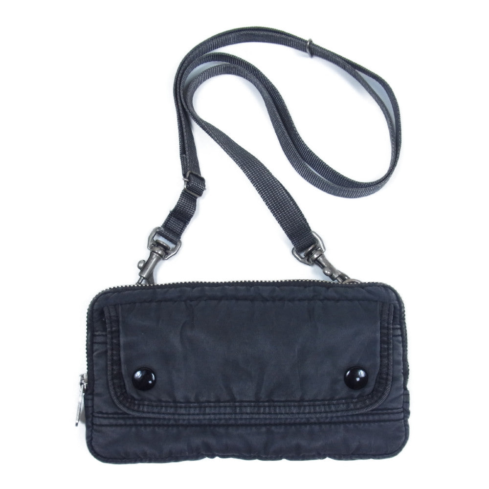 PORTER CLASSIC ポータークラシック SUPER NYLON WALLET POUCH スーパーナイロン ウォレットポーチ ショルダー チャコール系【中古】