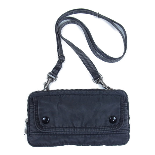 PORTER CLASSIC ポータークラシック SUPER NYLON WALLET POUCH スーパーナイロン ウォレットポーチ ショルダー チャコール系【中古】