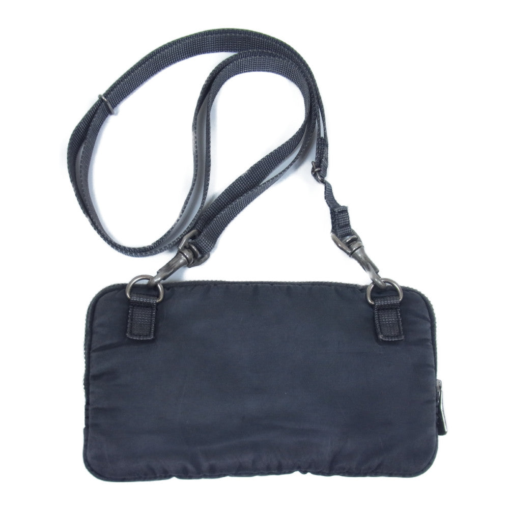 PORTER CLASSIC ポータークラシック SUPER NYLON WALLET POUCH スーパーナイロン ウォレットポーチ ショルダー チャコール系【中古】