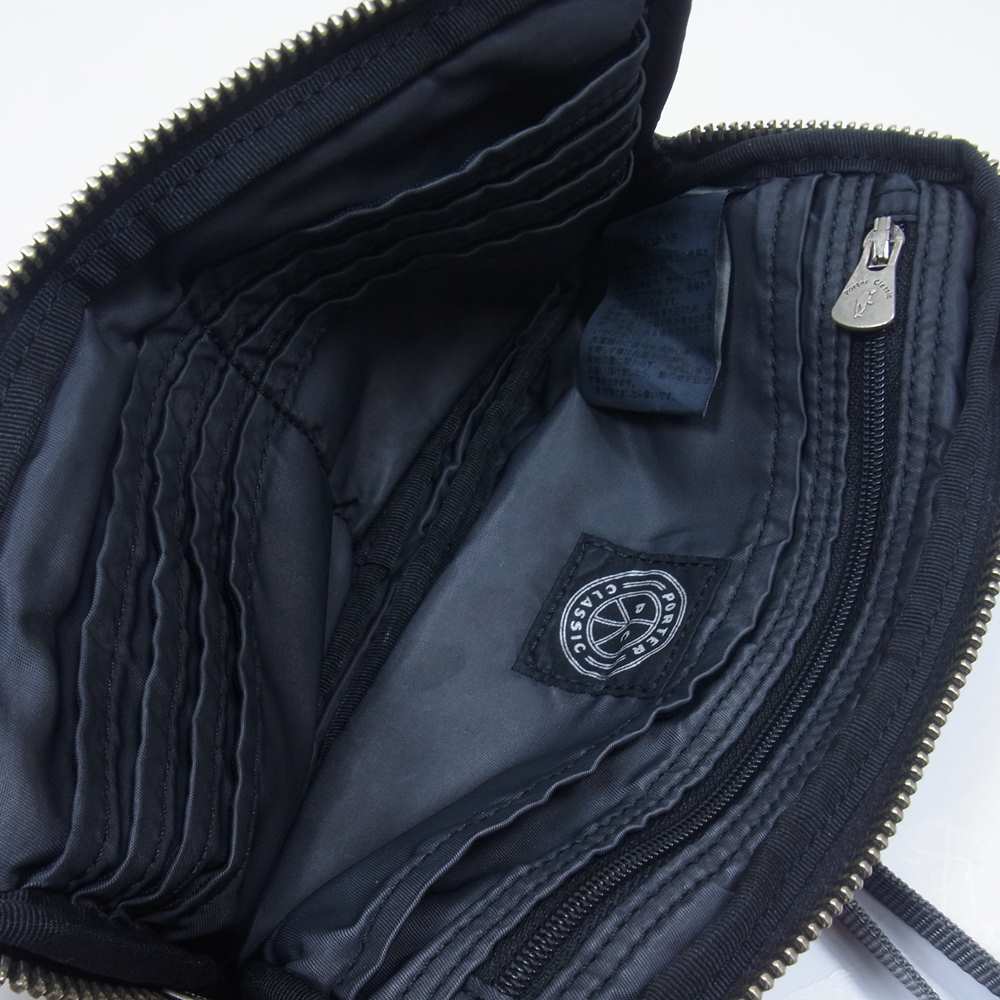 PORTER CLASSIC ポータークラシック SUPER NYLON WALLET POUCH スーパーナイロン ウォレットポーチ ショルダー チャコール系【中古】