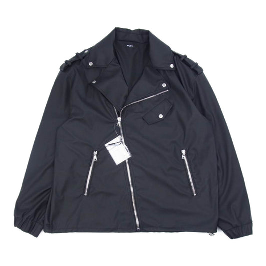 BALMAIN バルマン TG095XC03 GIACCA BIKER ジャッカ バイカー ジャケット ブラック系 52【中古】