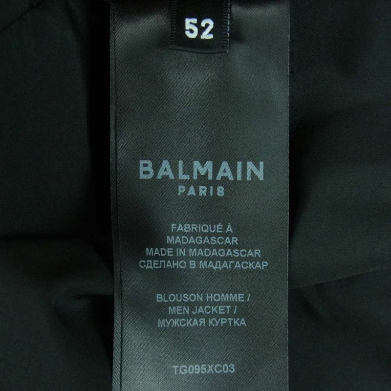 BALMAIN バルマン TG095XC03 GIACCA BIKER ジャッカ バイカー ジャケット ブラック系 52【中古】