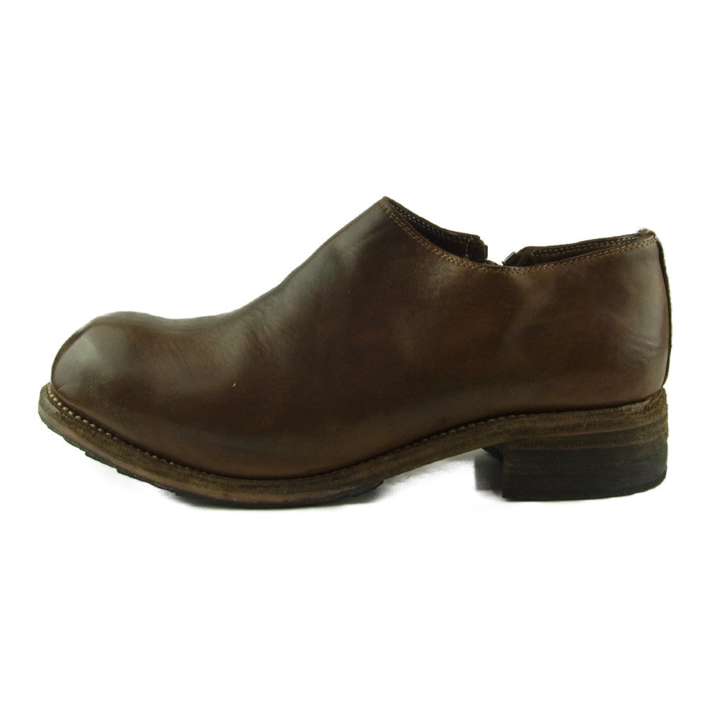 GUIDI グイディ PL0FZ オーソピーディック デコルテ サイドジップ シューズ ブラウン系 43【中古】