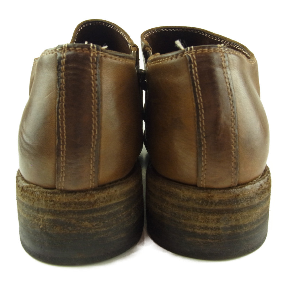 GUIDI グイディ PL0FZ オーソピーディック デコルテ サイドジップ シューズ ブラウン系 43【中古】
