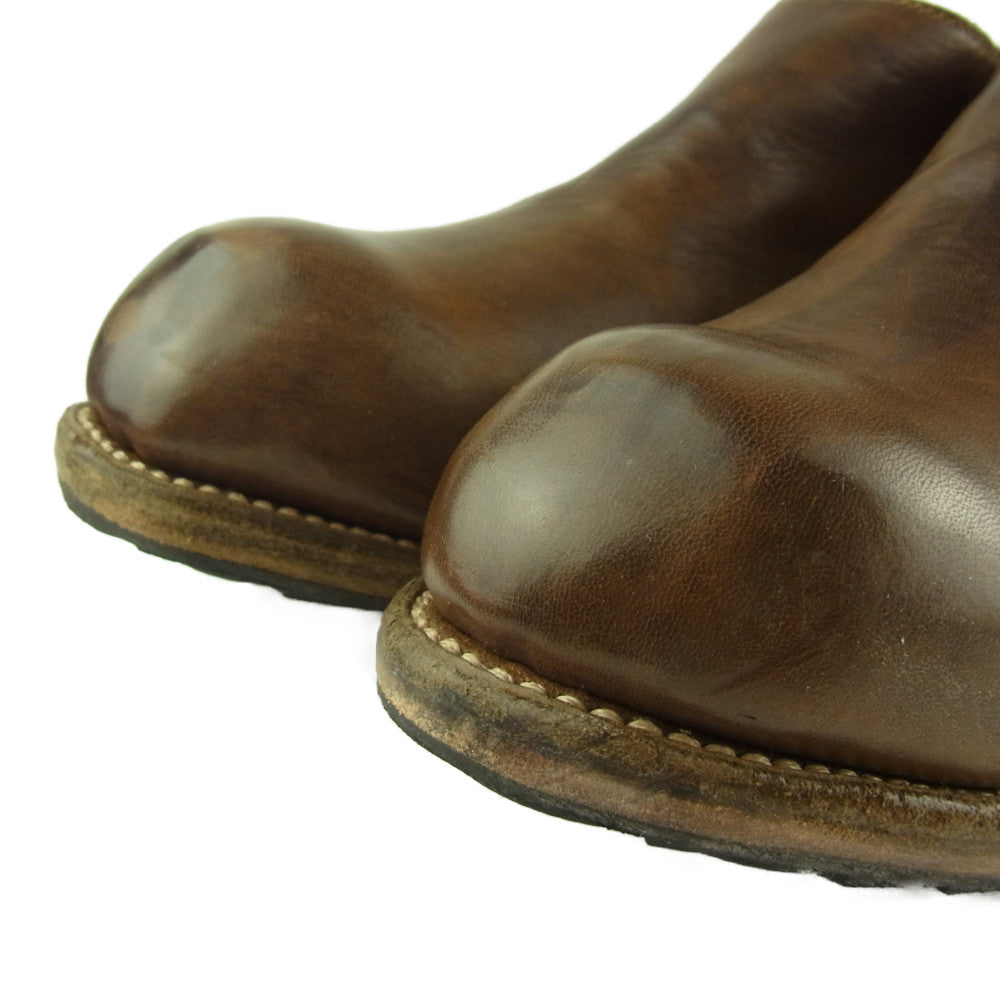 GUIDI グイディ PL0FZ オーソピーディック デコルテ サイドジップ シューズ ブラウン系 43【中古】