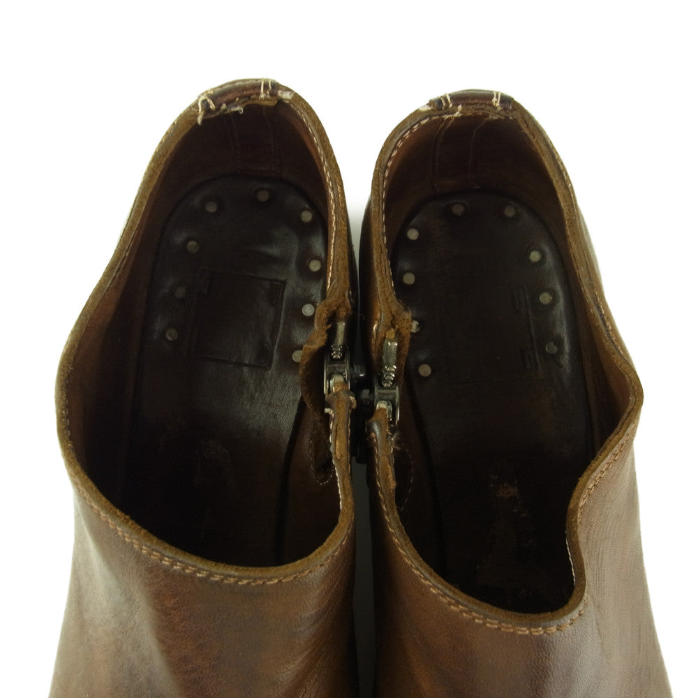 GUIDI グイディ PL0FZ オーソピーディック デコルテ サイドジップ シューズ ブラウン系 43【中古】