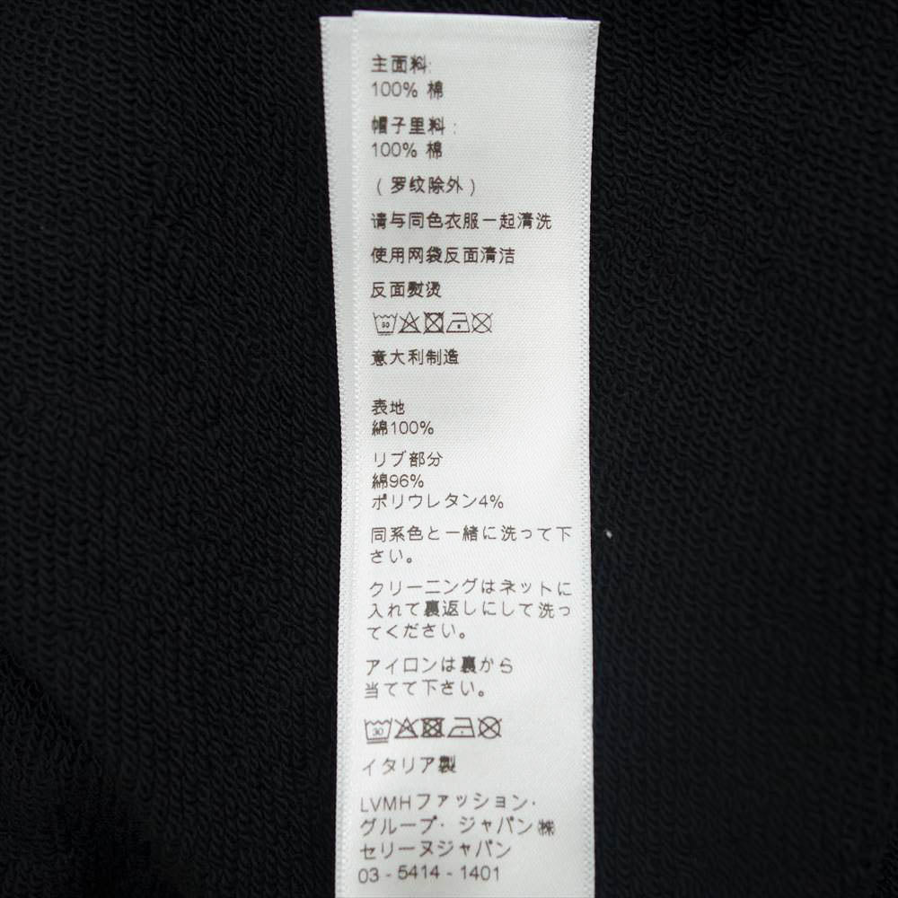 CELINE セリーヌ 国内正規品 LVMH 2Y621250Q ラミネーテッドフリース オーバーサイズ ジップフーディ ブラック系 L【中古】