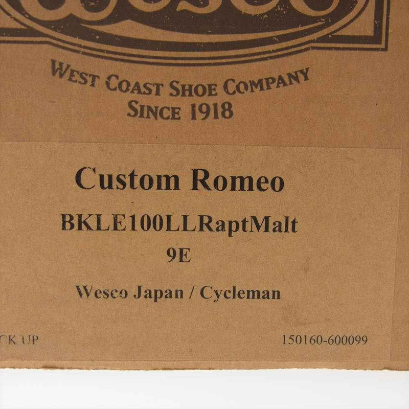 CHROME HEARTS クロムハーツ（原本無） Wesco Custom ROMEO ウエスコ カスタム ロメオ ブラック系 9 E【中古】