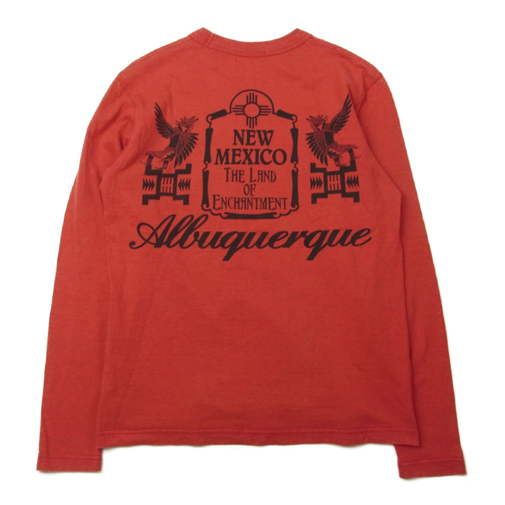 東洋エンタープライズ INDIAN インディアン プリント ロングスリーブ Tシャツ カットソー  レッド系 S【中古】
