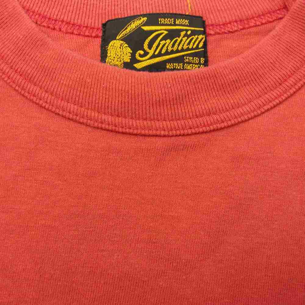 東洋エンタープライズ INDIAN インディアン プリント ロングスリーブ Tシャツ カットソー  レッド系 S【中古】