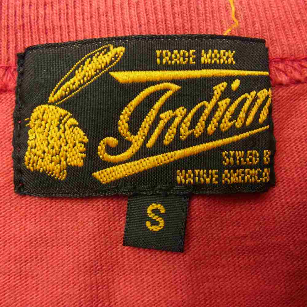東洋エンタープライズ INDIAN インディアン プリント ロングスリーブ Tシャツ カットソー  レッド系 S【中古】