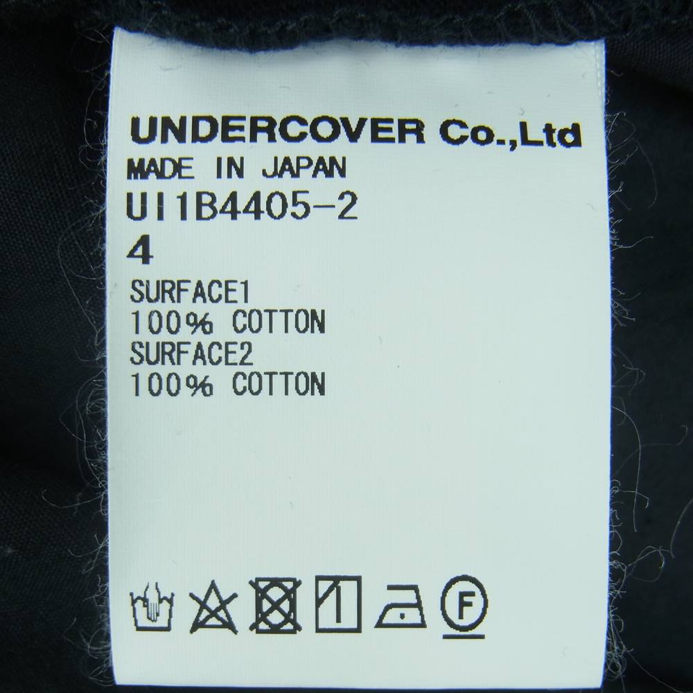 UNDERCOVER アンダーカバー UI1B4405-2 Undercoverism アンダーカバーイズム 後CS切替 半袖 BIG シャツ ブラック系 4【美品】【中古】