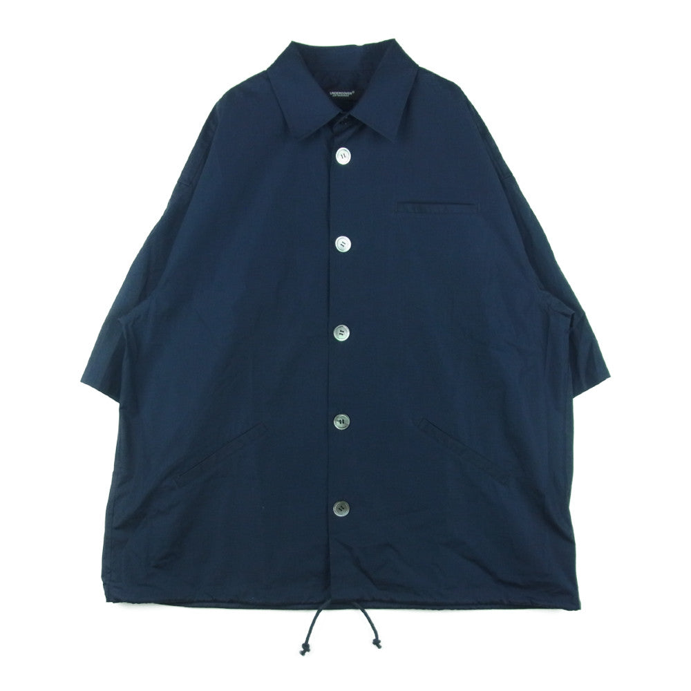 UNDERCOVER アンダーカバー 22SS UC1B4404-1 S/S SHIRT JACKET 高密度 CTBIG 半袖 シャツ ジャケット ブラック系 4【美品】【中古】