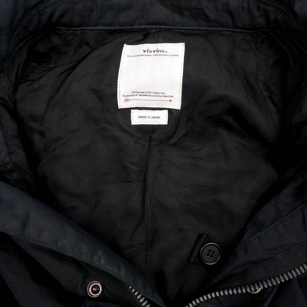 VISVIM ビズビム 22SS 0122105013019 LEVINSON FISHTAIL 泥染め フィッシュテール モッズ ミリタリー コート ブラック系 3【中古】