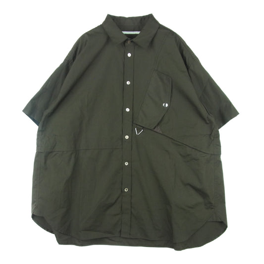 タム 22SS 22S0022 T.T S/S SHIRT 半袖 シャツ コットン 日本製 カーキ系 2【中古】
