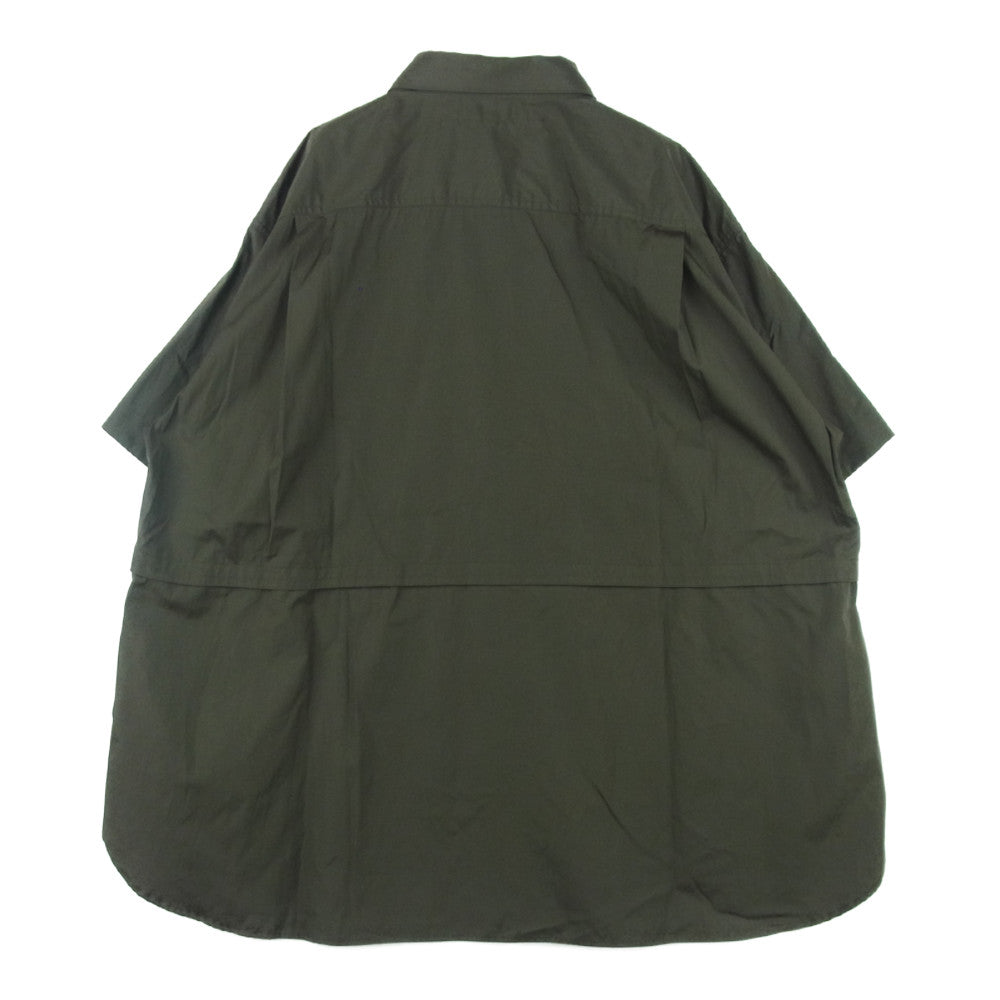 タム 22SS 22S0022 T.T S/S SHIRT 半袖 シャツ コットン 日本製 カーキ系 2【中古】