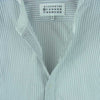 MAISON MARGIELA メゾンマルジェラ 国内正規品 ジャパンタグ S50DL0462 S53767 バンドカラー ダブルカフス 長袖 シャツ グレー系 ホワイト系 42【中古】