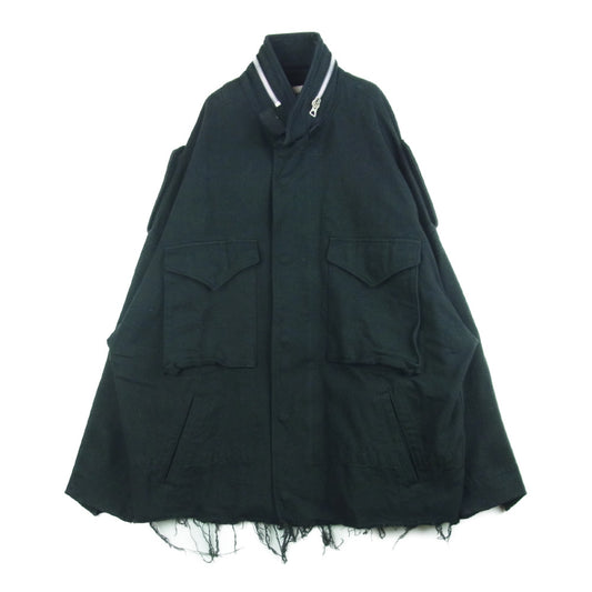 ダブレット 22SS 22ss15bl134 SILK TWILL MILITARY BLOUSON シルク ツイル ミリタリー ブルゾン ジャケット ブラック系 M【中古】
