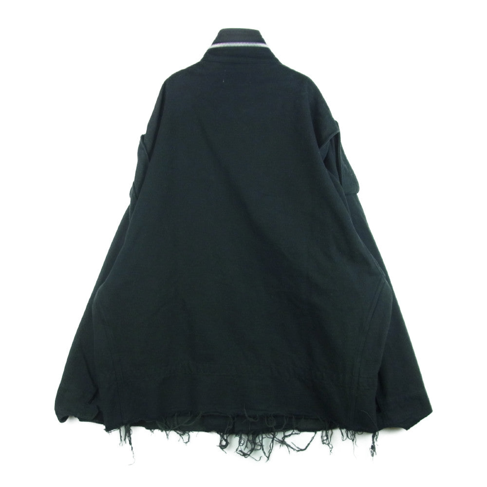 ダブレット 22SS 22ss15bl134 SILK TWILL MILITARY BLOUSON シルク ツイル ミリタリー ブルゾン ジャケット ブラック系 M【中古】