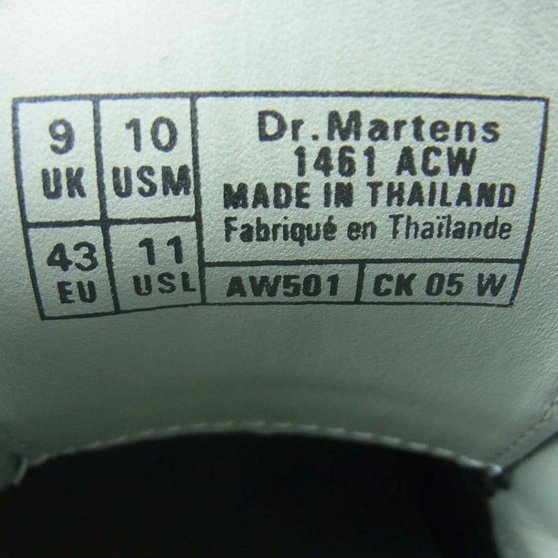Dr.Martens ドクターマーチン A-COLD-WALL アコールドウォール 1461 ACW WORK SHOE シューズ ブラック系 UK9【美品】【中古】