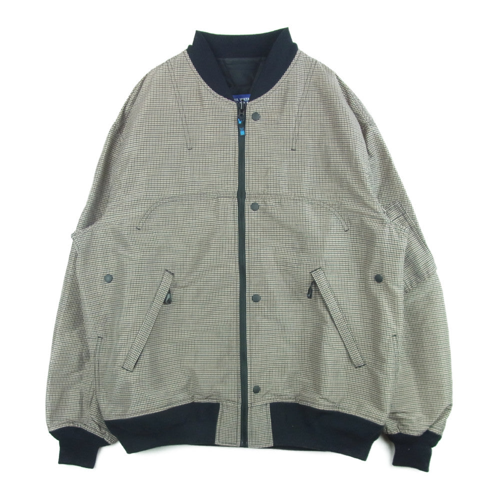 JUNYA WATANABE COMME des GARCONS MAN ジュンヤワタナベコムデギャルソンマン 22SS WI-J101 Karrimor カリマー ラミーナイロン先染チェック リュックドッキング リバーシブル ブルゾン ジャケット ブラウン系 グレー系 L【美品】【中古】