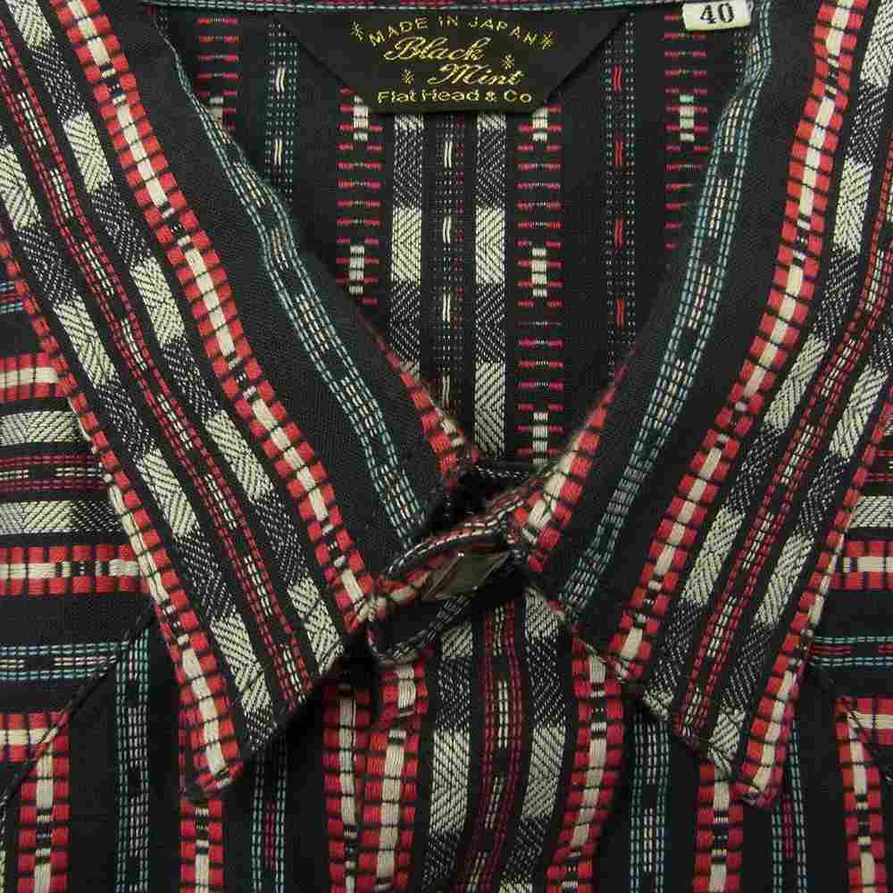 THE FLAT HEAD ザフラットヘッド Black Mint ウエスタン シャツ マルチカラー系 40【中古】