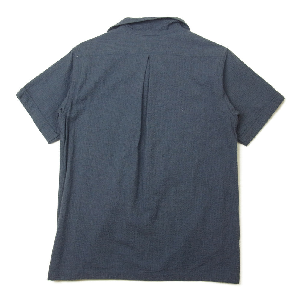 FULLCOUNT フルカウント Italian Collar Resort Shirts イタリアンカラー リゾート シャツ ネイビー系 36【中古】