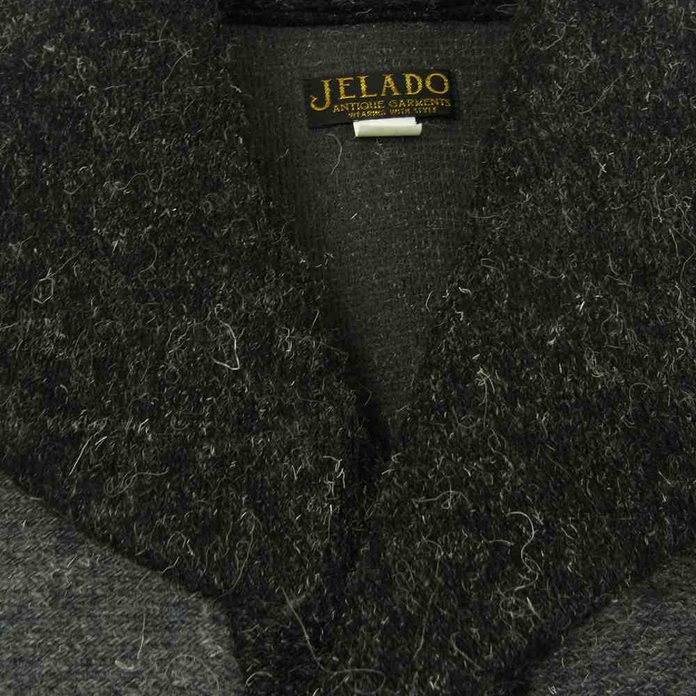 JELADO ジェラード ショールカラー カーディガン ケンピツイード ジャケット グレー系 36【中古】