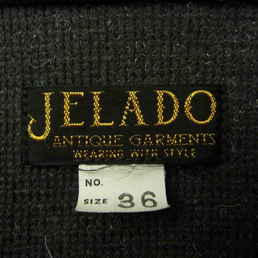 JELADO ジェラード ショールカラー カーディガン ケンピツイード ジャケット グレー系 36【中古】