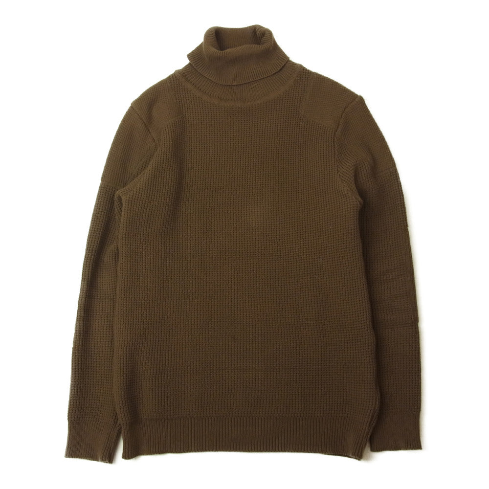 ADDICT CLOTHES アディクトクローズ  ACVM PADDED WAFFLE COTTON TURTLE KNIT  コットン ワッフル ニット ブラウン系 36【中古】