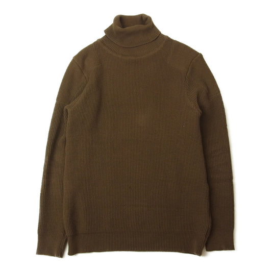 ADDICT CLOTHES アディクトクローズ  ACVM PADDED WAFFLE COTTON TURTLE KNIT  コットン ワッフル ニット ブラウン系 36【中古】