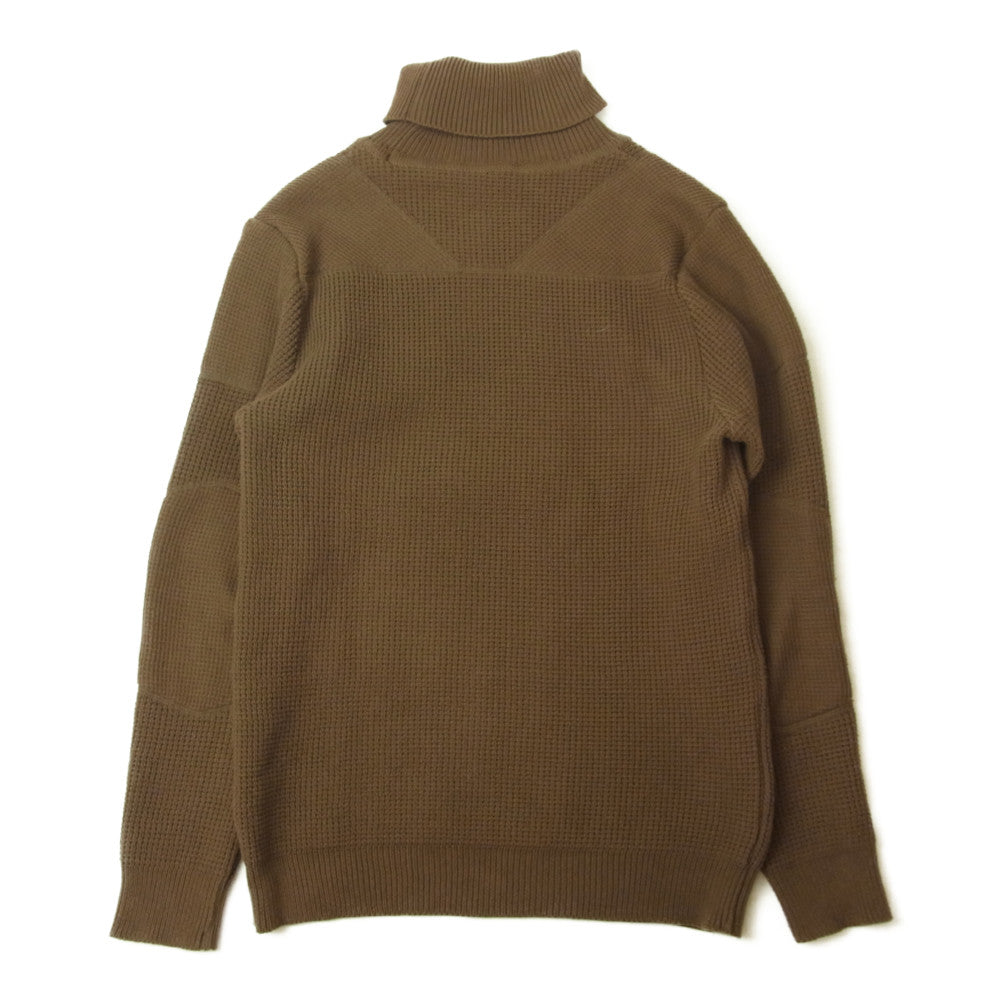 ADDICT CLOTHES アディクトクローズ  ACVM PADDED WAFFLE COTTON TURTLE KNIT  コットン ワッフル ニット ブラウン系 36【中古】
