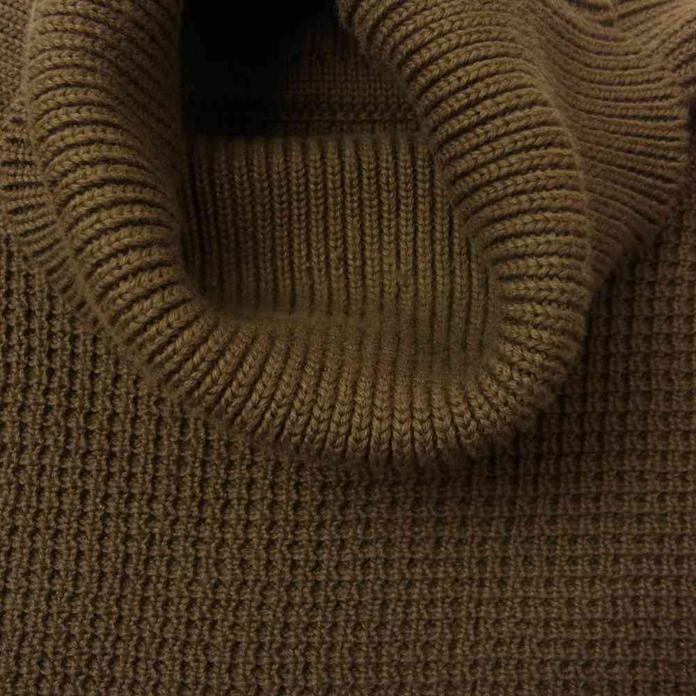 ADDICT CLOTHES アディクトクローズ  ACVM PADDED WAFFLE COTTON TURTLE KNIT  コットン ワッフル ニット ブラウン系 36【中古】