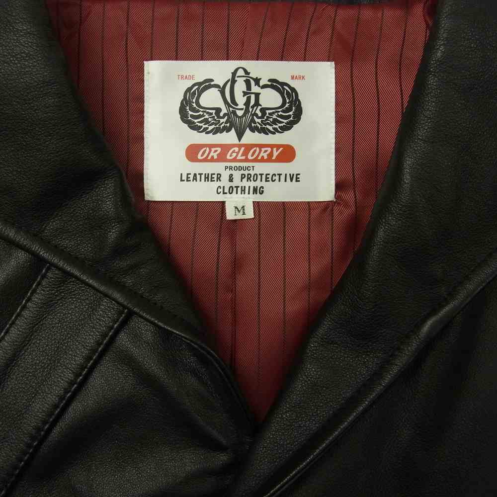 or Glory オアグローリー Leather Coach Jacket レザー コーチ ジャケット ブラック系 M【中古】