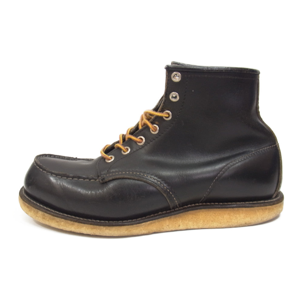RED WING レッドウィング 8179 四角犬タグ 復刻 アイリッシュセッター モックトゥ ブラック系 8 1/2E【中古】