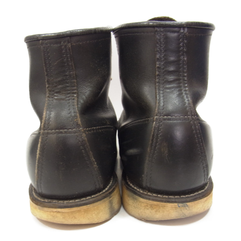 RED WING レッドウィング 8179 四角犬タグ 復刻 アイリッシュセッター モックトゥ ブラック系 8 1/2E【中古】