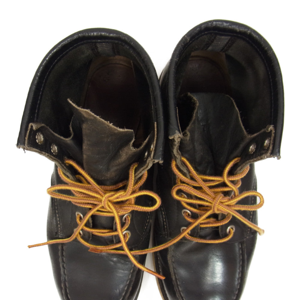 RED WING レッドウィング 8179 四角犬タグ 復刻 アイリッシュセッター モックトゥ ブラック系 8 1/2E【中古】