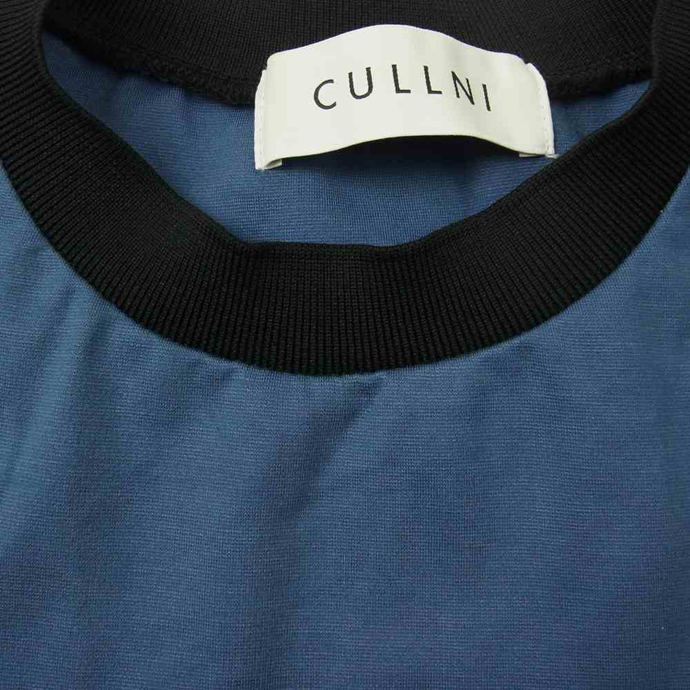 クルニ 21SS 21-SS-065 STUDIOS ステュディオス 別注 ロゴ刺繍 クルーネック レーヨン 半袖 Tシャツ ネイビー系 1【中古】