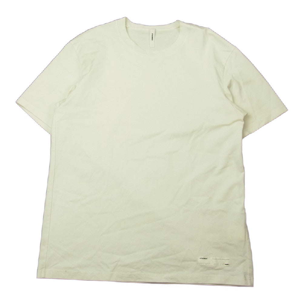 ATTACHMENT アタッチメント AJ02-214 60/2 GIZA SILKY CREW NECK TEE ギザ シルキー クルーネック 半袖 Tシャツ ホワイト系 2【中古】