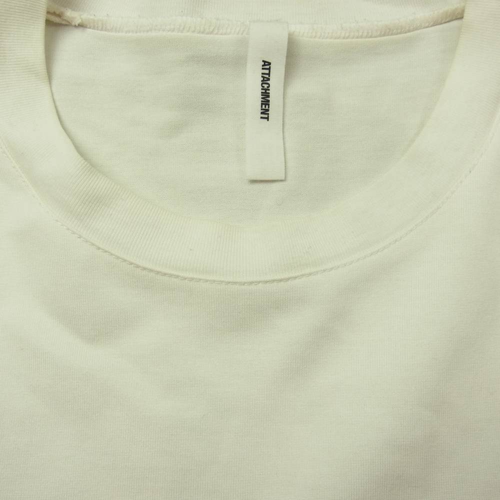 ATTACHMENT アタッチメント AJ02-214 60/2 GIZA SILKY CREW NECK TEE ギザ シルキー クルーネック 半袖 Tシャツ ホワイト系 2【中古】