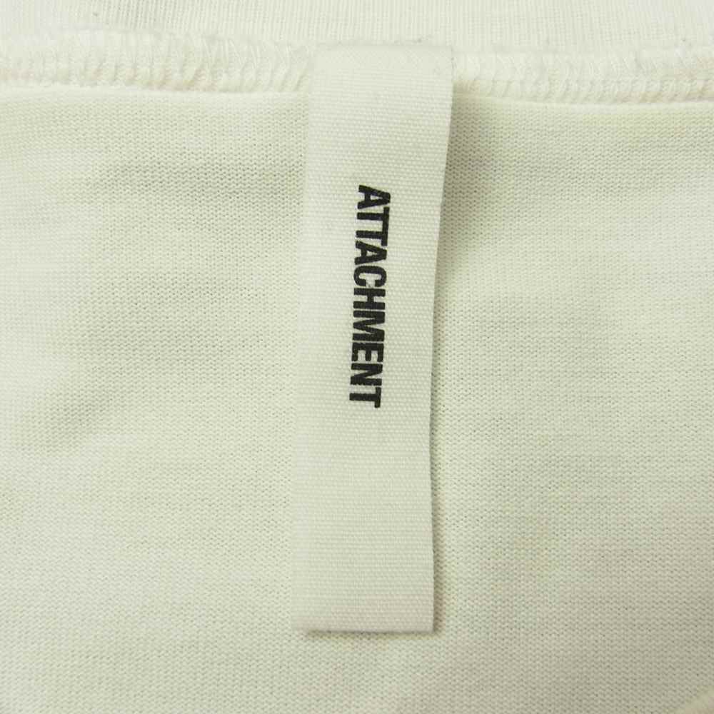 ATTACHMENT アタッチメント AJ02-214 60/2 GIZA SILKY CREW NECK TEE ギザ シルキー クルーネック 半袖 Tシャツ ホワイト系 2【中古】