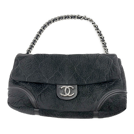 CHANEL シャネル レザー ムートン チェーン ショルダー 12番台 グレー系【中古】