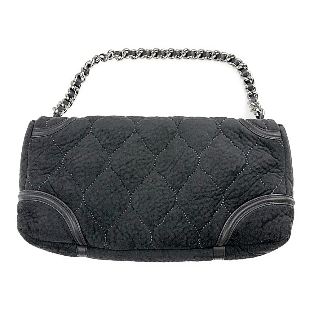 CHANEL シャネル レザー ムートン チェーン ショルダー 12番台 グレー系【中古】