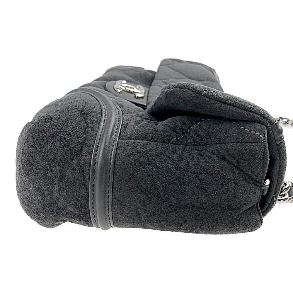 CHANEL シャネル レザー ムートン チェーン ショルダー 12番台 グレー系【中古】