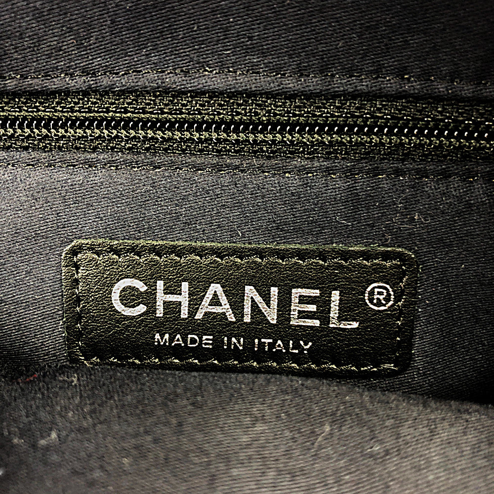 CHANEL シャネル A90766 ガールシャネル ショルダー レザー バッグ ブラック系【中古】