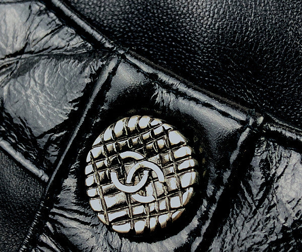 CHANEL シャネル A90766 ガールシャネル ショルダー レザー バッグ ブラック系【中古】