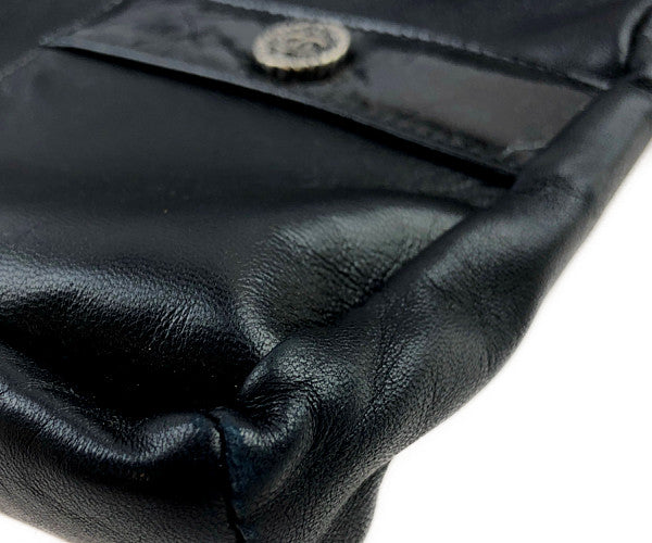 CHANEL シャネル A90766 ガールシャネル ショルダー レザー バッグ ブラック系【中古】