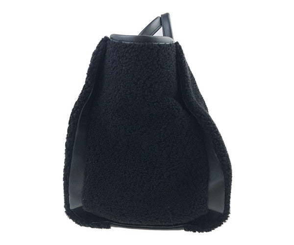 CHANEL シャネル ココマーク ドーヴィル ボア 2way ショルダー ブラック系【中古】