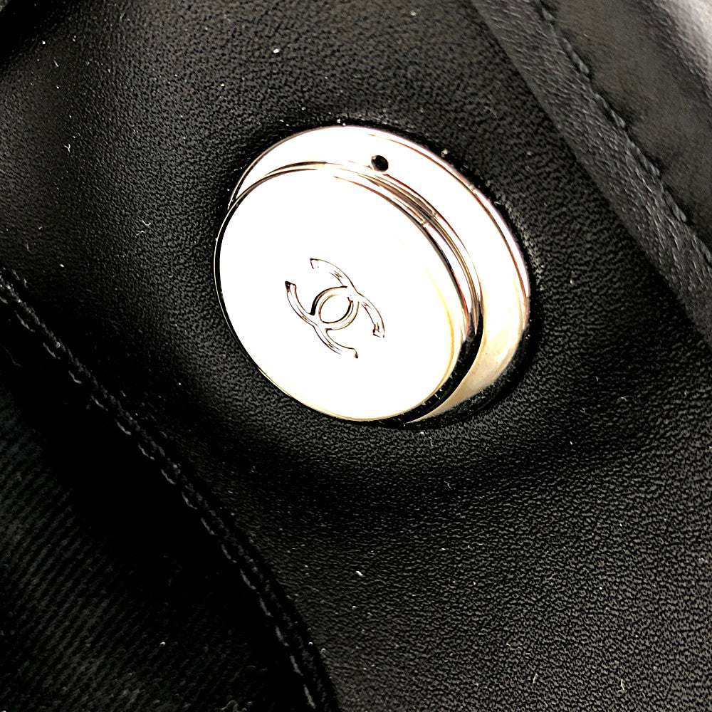 CHANEL シャネル ココマーク ドーヴィル ボア 2way ショルダー ブラック系【中古】